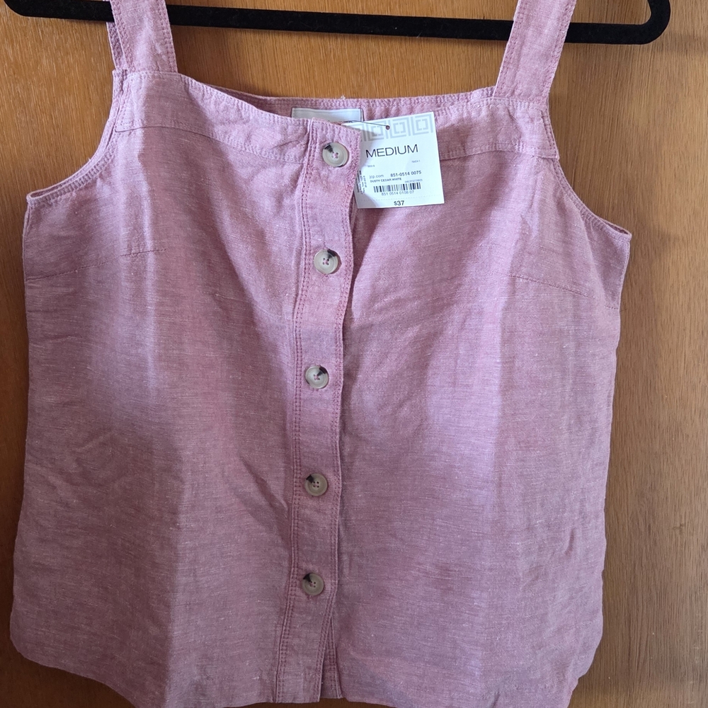 Liz Claiborne Rose Button-Up Top
